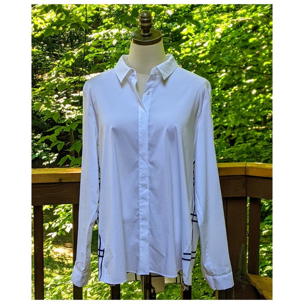 Alfani Black & White Blouse